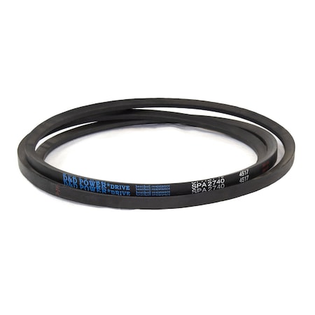 D&D SPA2740 Metric V-Belt, 2740mm Outside Length, 13 mm Top Width, 10 mm Thickness, 1 Ribs SPA2740